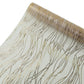 5 Pack White Mesh Organza Disposable Table Runners with Gold Foil Water Wave Pattern - 12"x108"