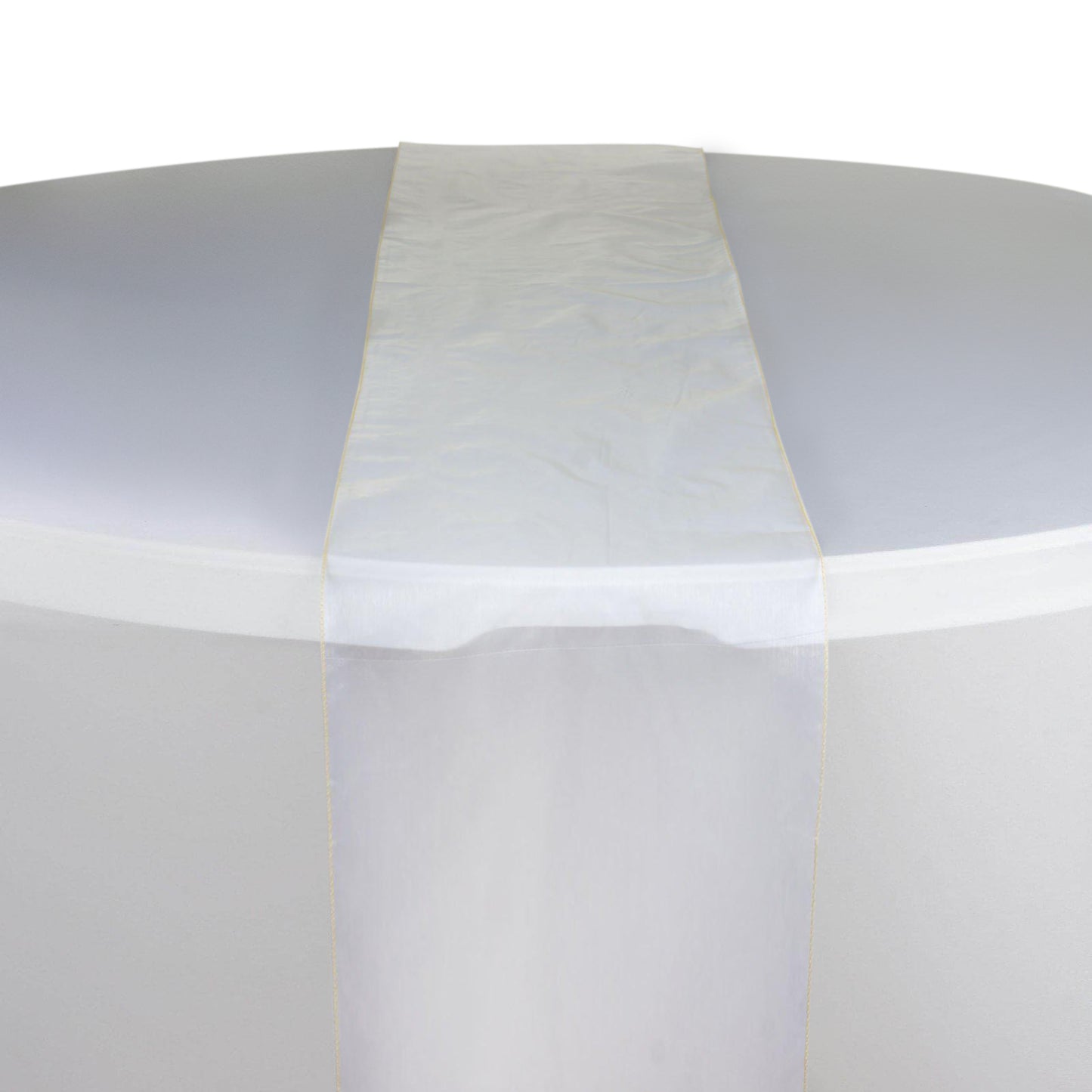 10 Pack Champagne Sheer Organza Table Runners - 14"x108"