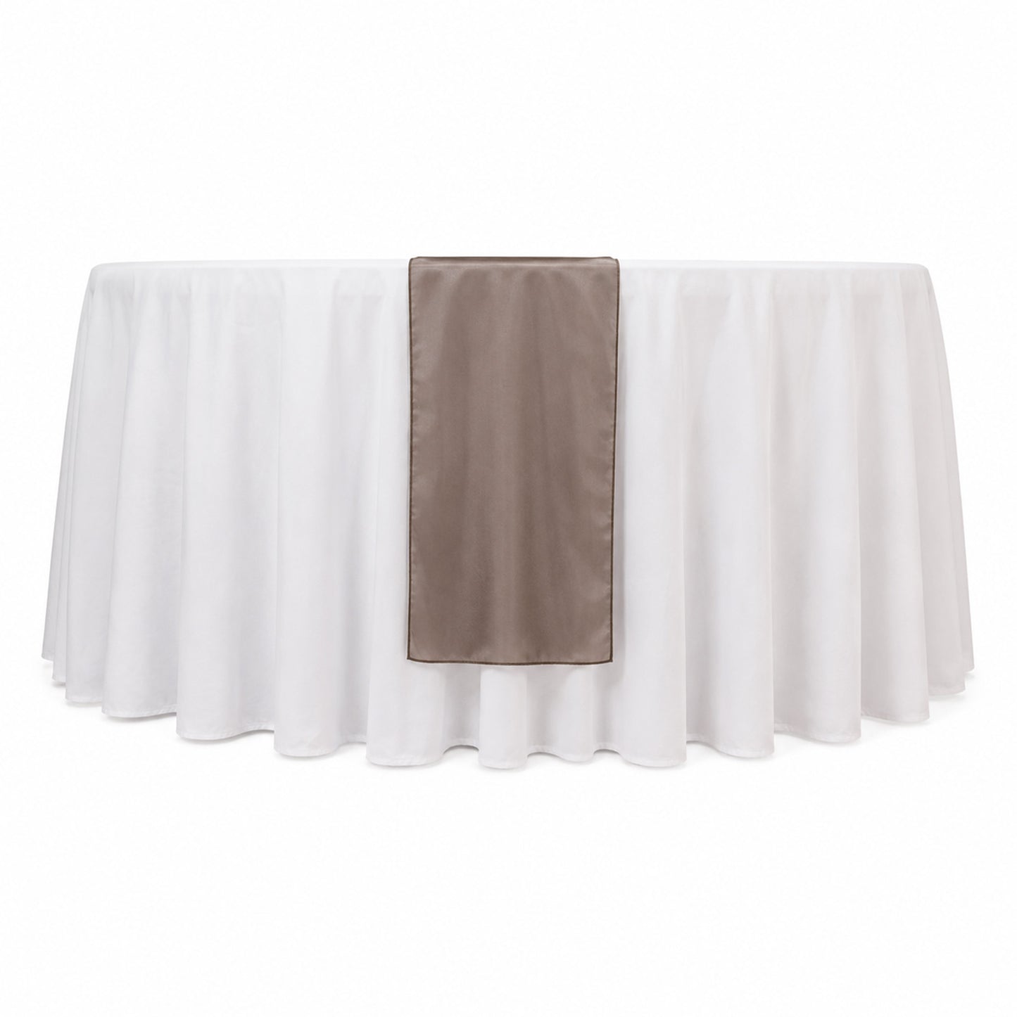 10 Pack Chocolate Sheer Organza Table Runners - 14"x108"