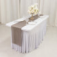 10 Pack Chocolate Sheer Organza Table Runners - 14"x108"