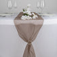 10 Pack Chocolate Sheer Organza Table Runners - 14"x108"