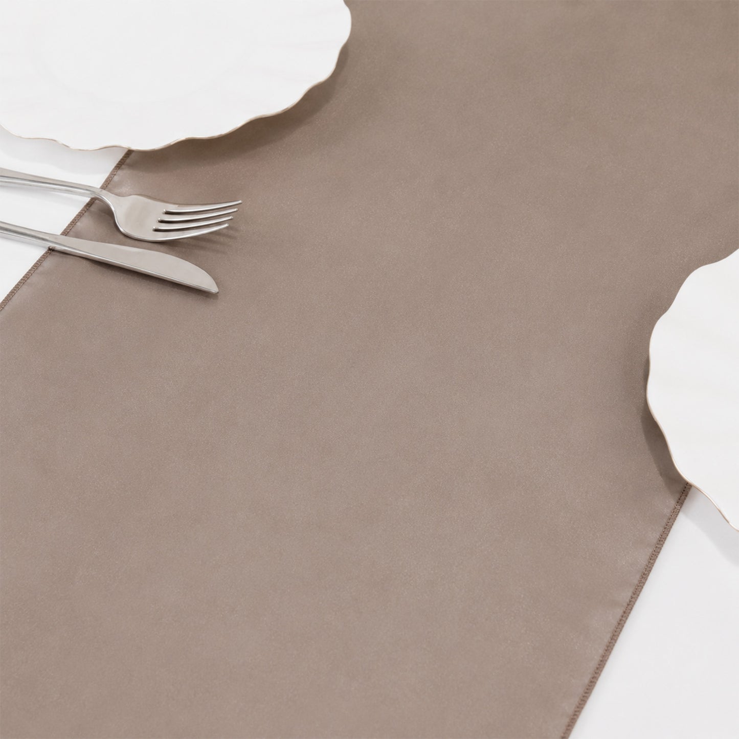 10 Pack Chocolate Sheer Organza Table Runners - 14"x108"