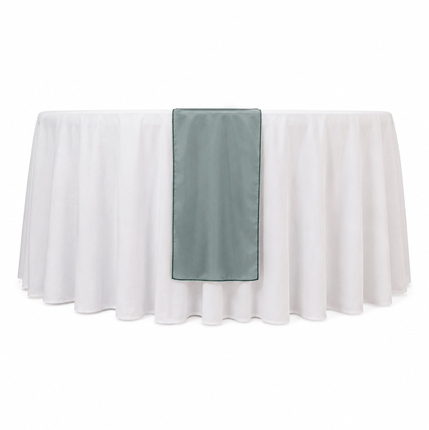 10 Pack Hunter Emerald Green Sheer Organza Table Runners - 14"x108"