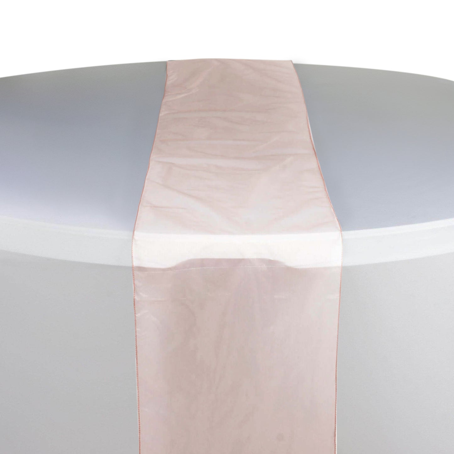 10 Pack Dusty Rose Sheer Organza Table Runners - 14"x108"