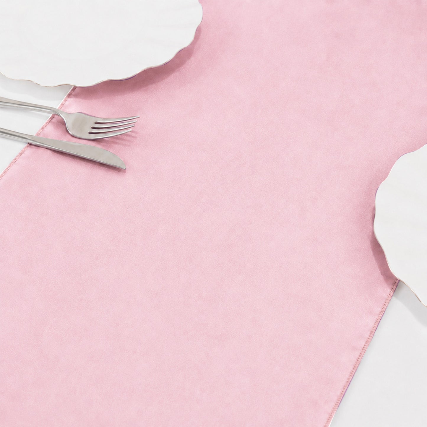 10 Pack Pink Sheer Organza Table Runners - 14"x108"