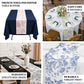 Polyester Table Runner 12"x108" White with Black French Toile Floral Print - Stylish Reusable Table 