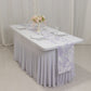 Polyester Table Runner 12"x108" White with Lavender Lilac French Toile Floral Print - Stylish Reusable Table Décor