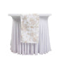 Polyester Table Runner 12"x108" White with Taupe French Toile Floral Print Reusable Table Décor