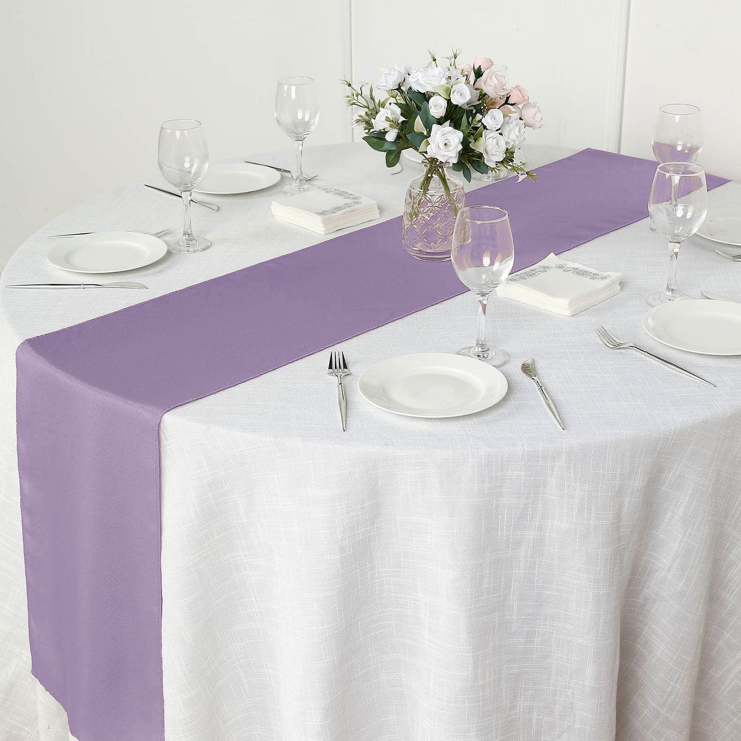 12"x108" Violet Amethyst Polyester Table Runner