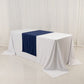24"x72" Navy Blue Wide Polyester Table Runner, Trade Show Table Runner
