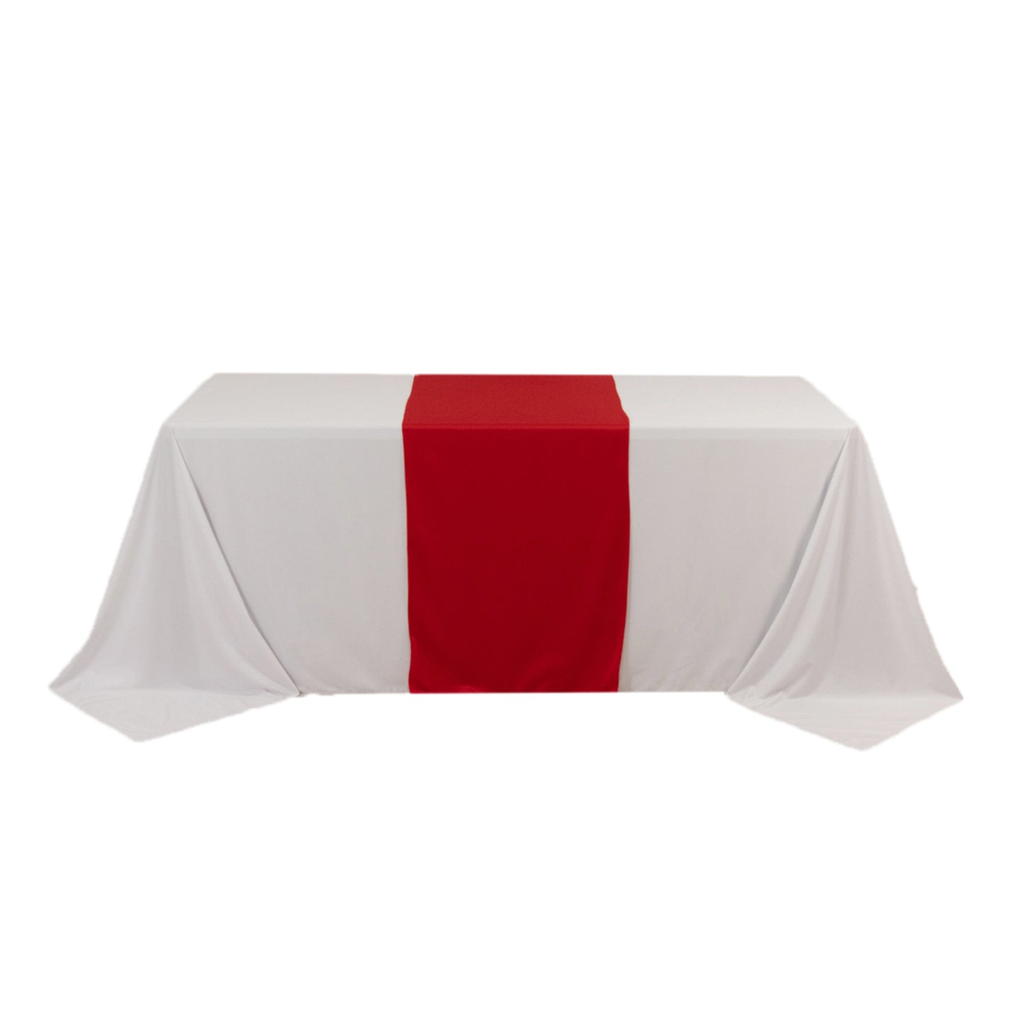 24"x72" Red Wide Polyester Table Runner, Trade Show Table Runner