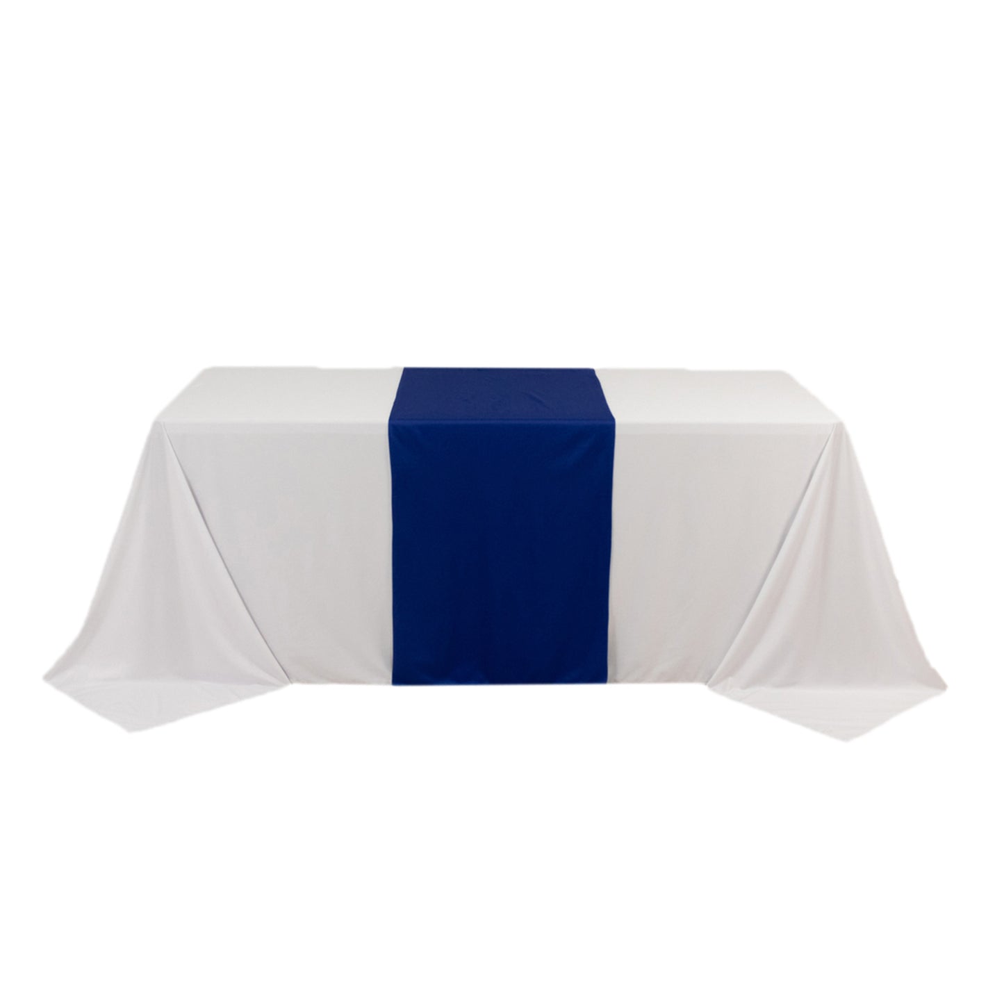 24"x72" Royal Blue Wide Polyester Table Runner, Trade Show Table Runner