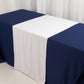 24"x72" White Wide Polyester Table Runner, Trade Show Table Runner