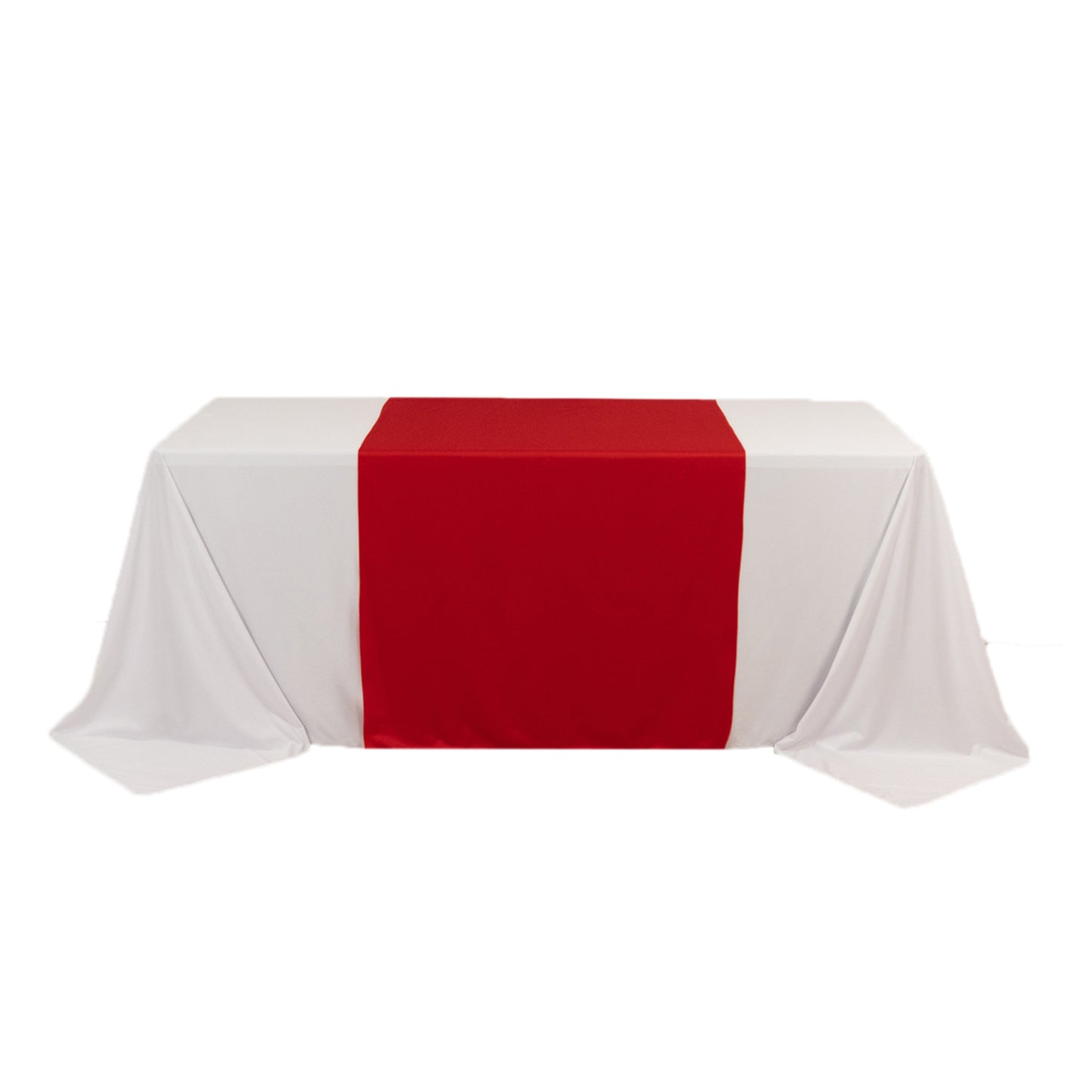 36"x72" Red Wide Polyester Table Runner, Trade Show Table Runner