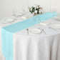 12"x108" Light Blue Polyester Table Runner