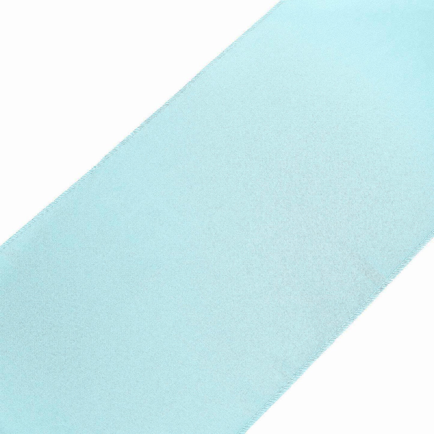 12"x108" Light Blue Polyester Table Runner