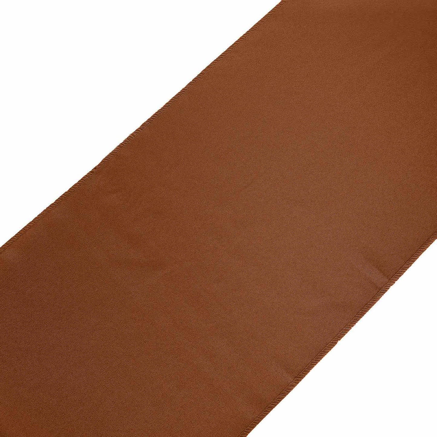 12"x108" Cinnamon Brown Polyester Table Runner