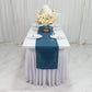 12"x108" Polyester Table Runner Denim Blue with Faux Denim Design, Wrinkle & Stain Resistant for Stylish Events