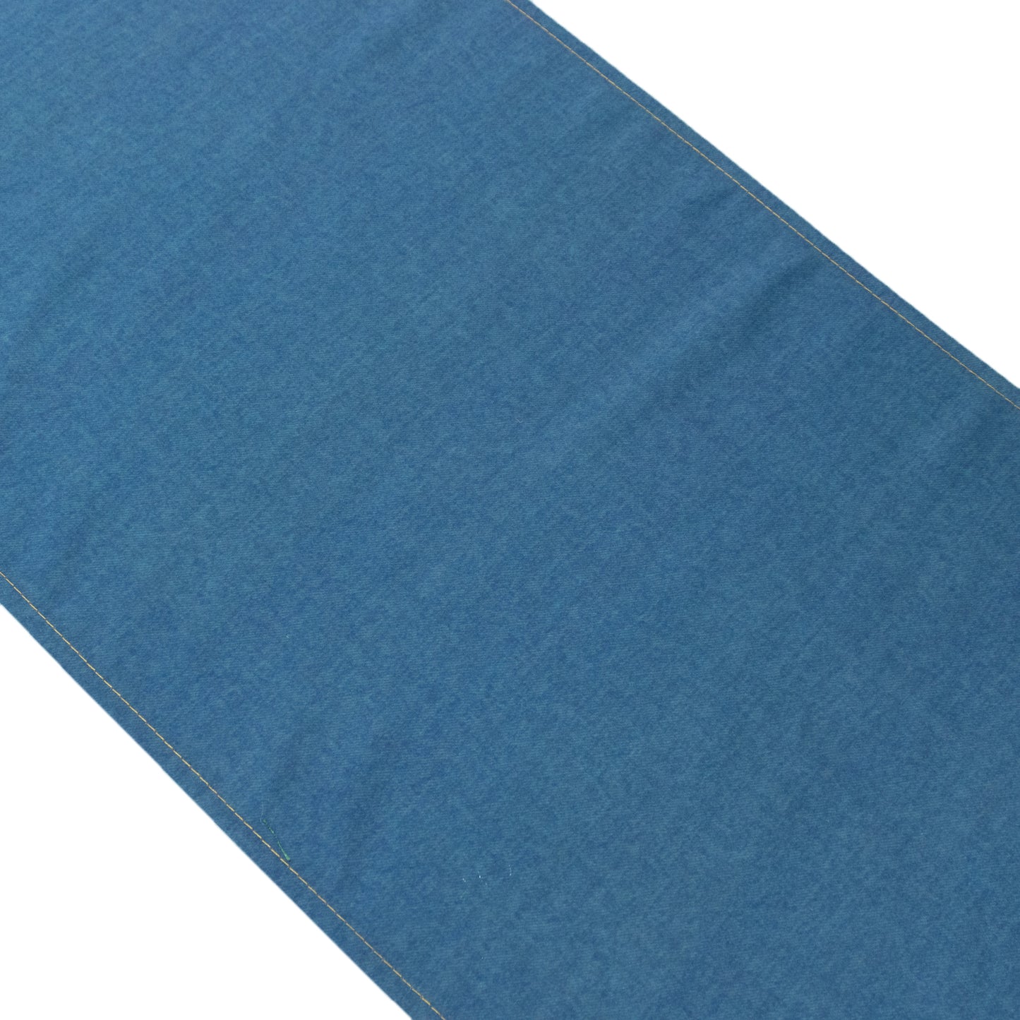 12"x108" Polyester Table Runner Denim Blue with Faux Denim Design, Wrinkle & Stain Resistant for Stylish Events