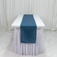12"x108" Polyester Table Runner Denim Blue with Faux Denim Design, Wrinkle & Stain Resistant for Stylish Events