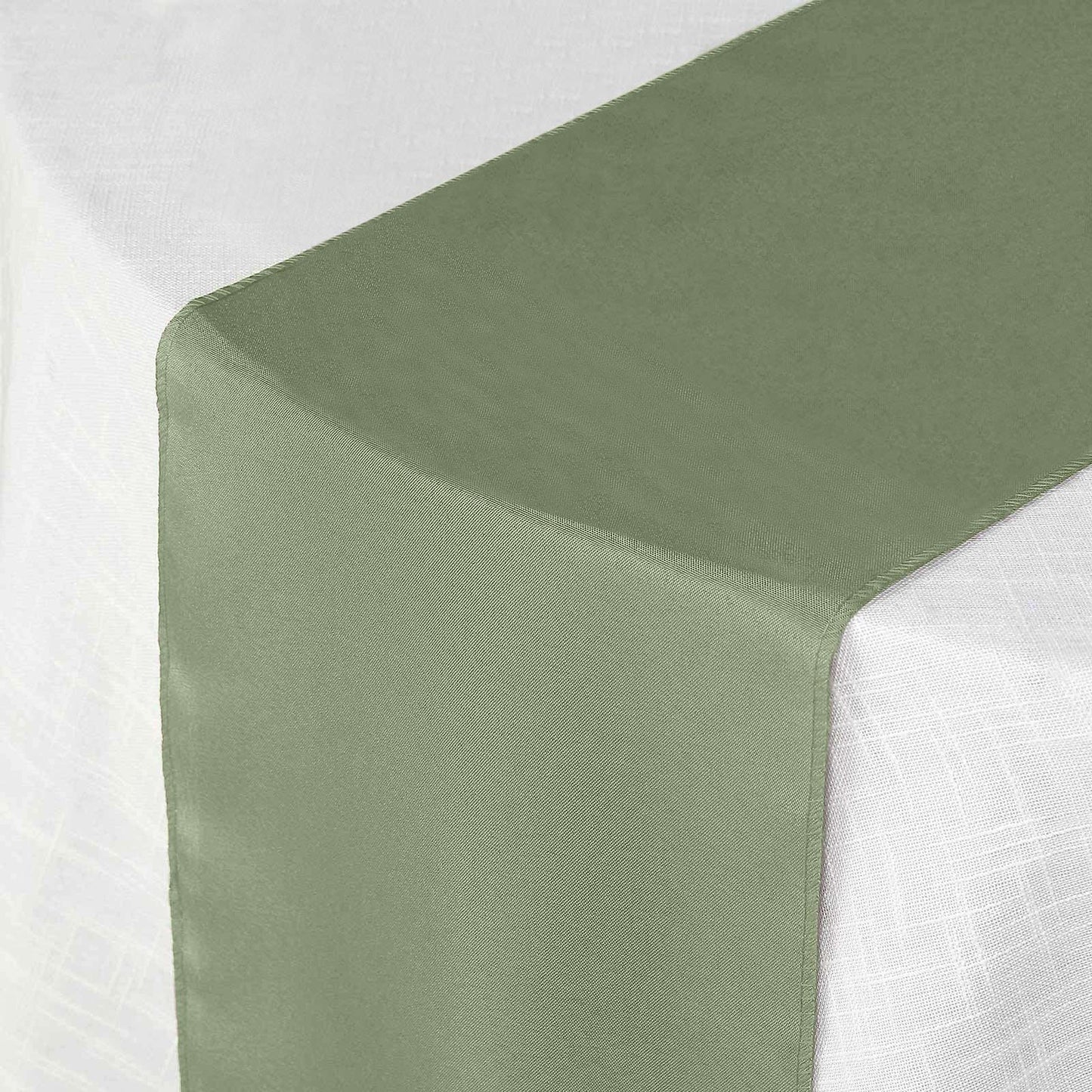 12"x108" Dusty Sage Green Polyester Table Runner