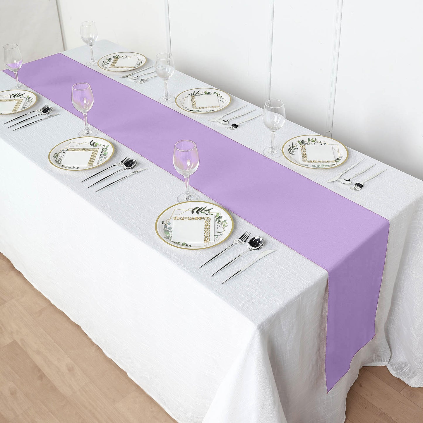 12"x108" Lavender Lilac Polyester Table Runner