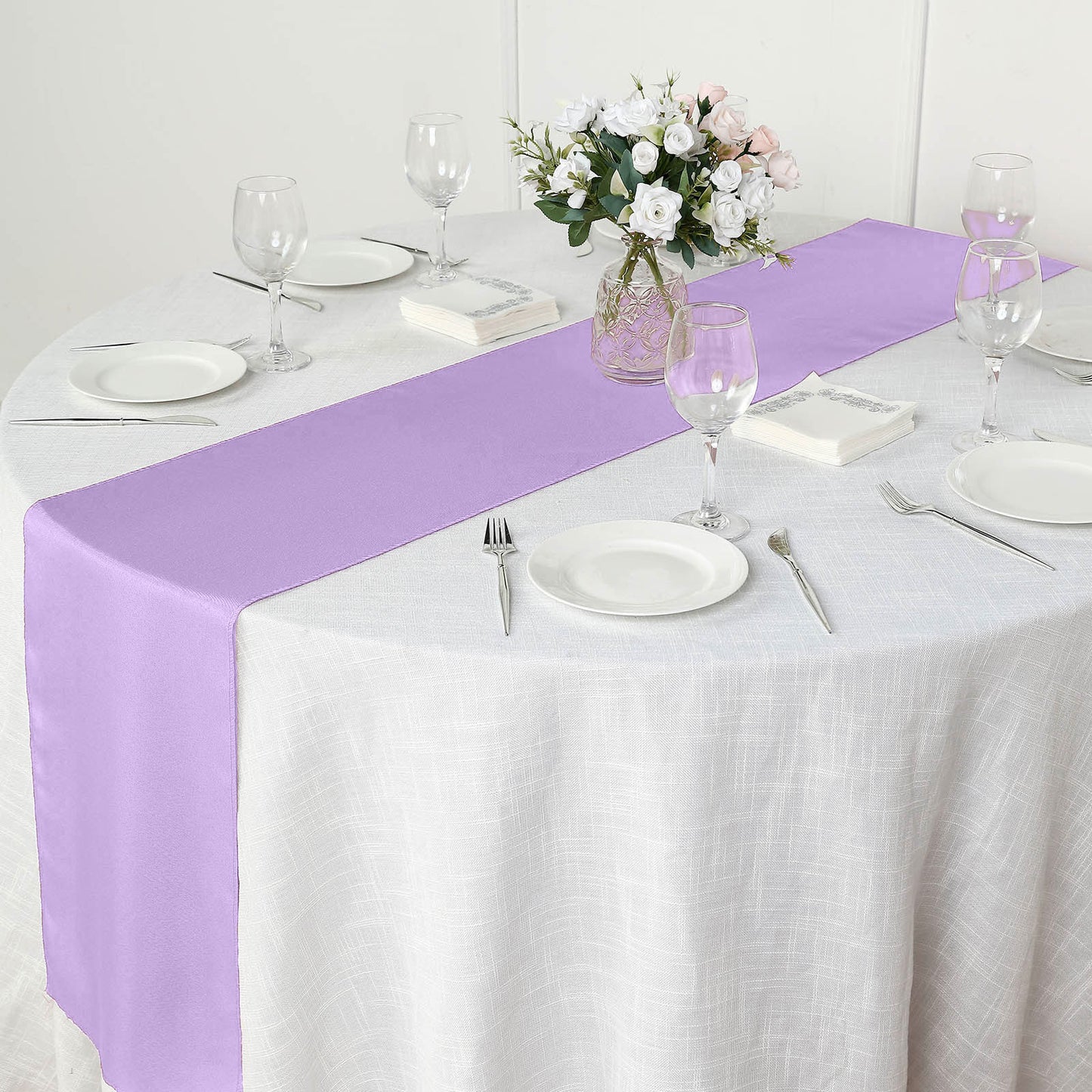 12"x108" Lavender Lilac Polyester Table Runner