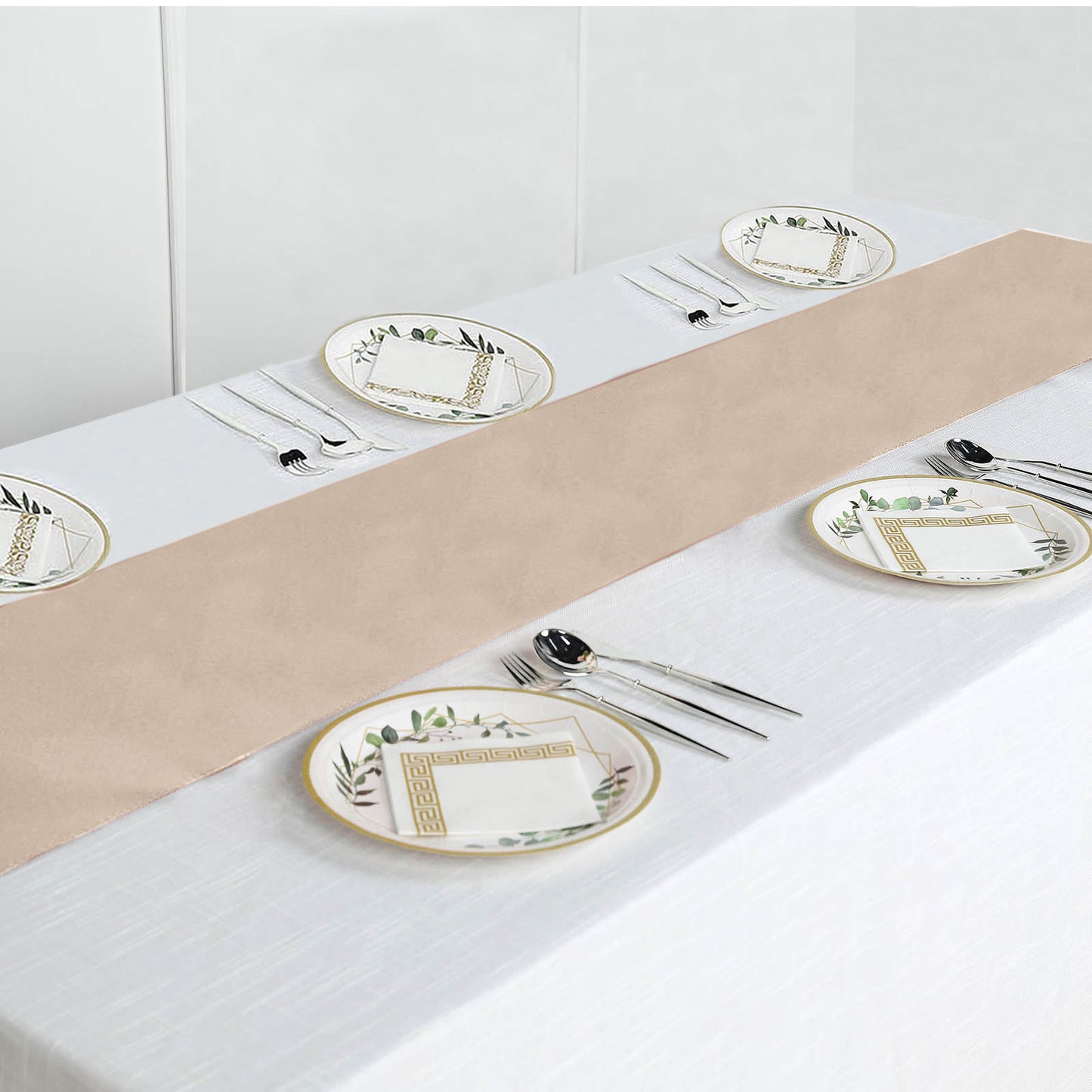 12"x108" Nude Polyester Table Runner