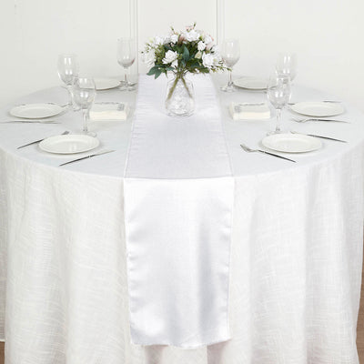 Durable Quality of the White Polyester Table Runner