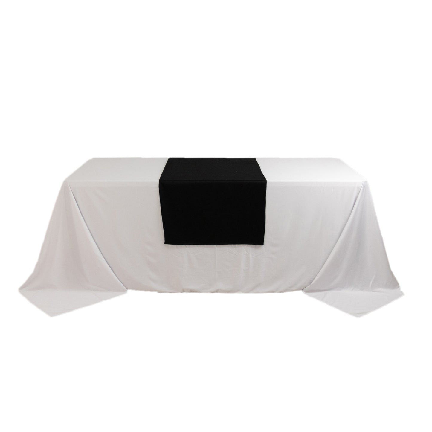 Black Wide Premium Polyester Table Runner, Printable Sublimation Blank Banner - 24"x72"