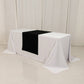Black Wide Premium Polyester Table Runner, Printable Sublimation Blank Banner - 24"x72"