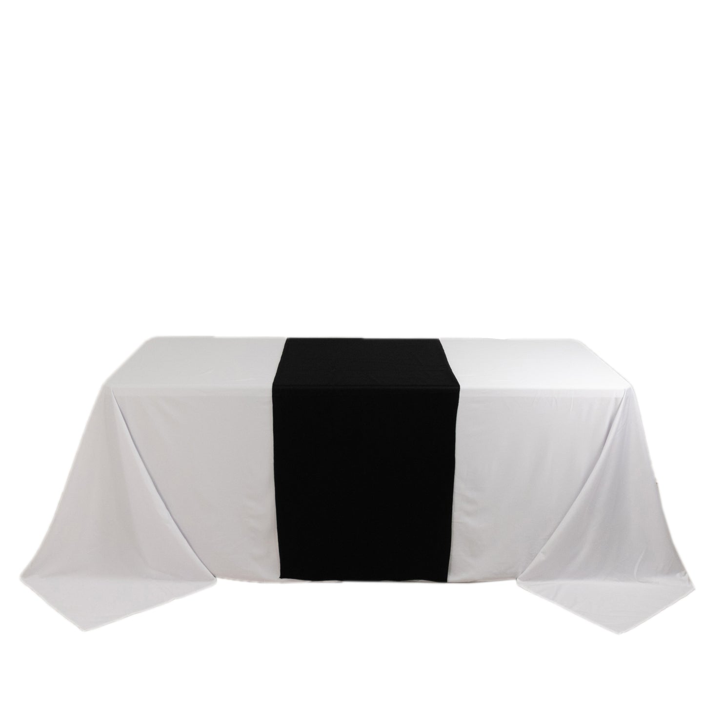 Black Wide Premium Polyester Table Runner, Printable Sublimation Blank Banner - 24"x72"