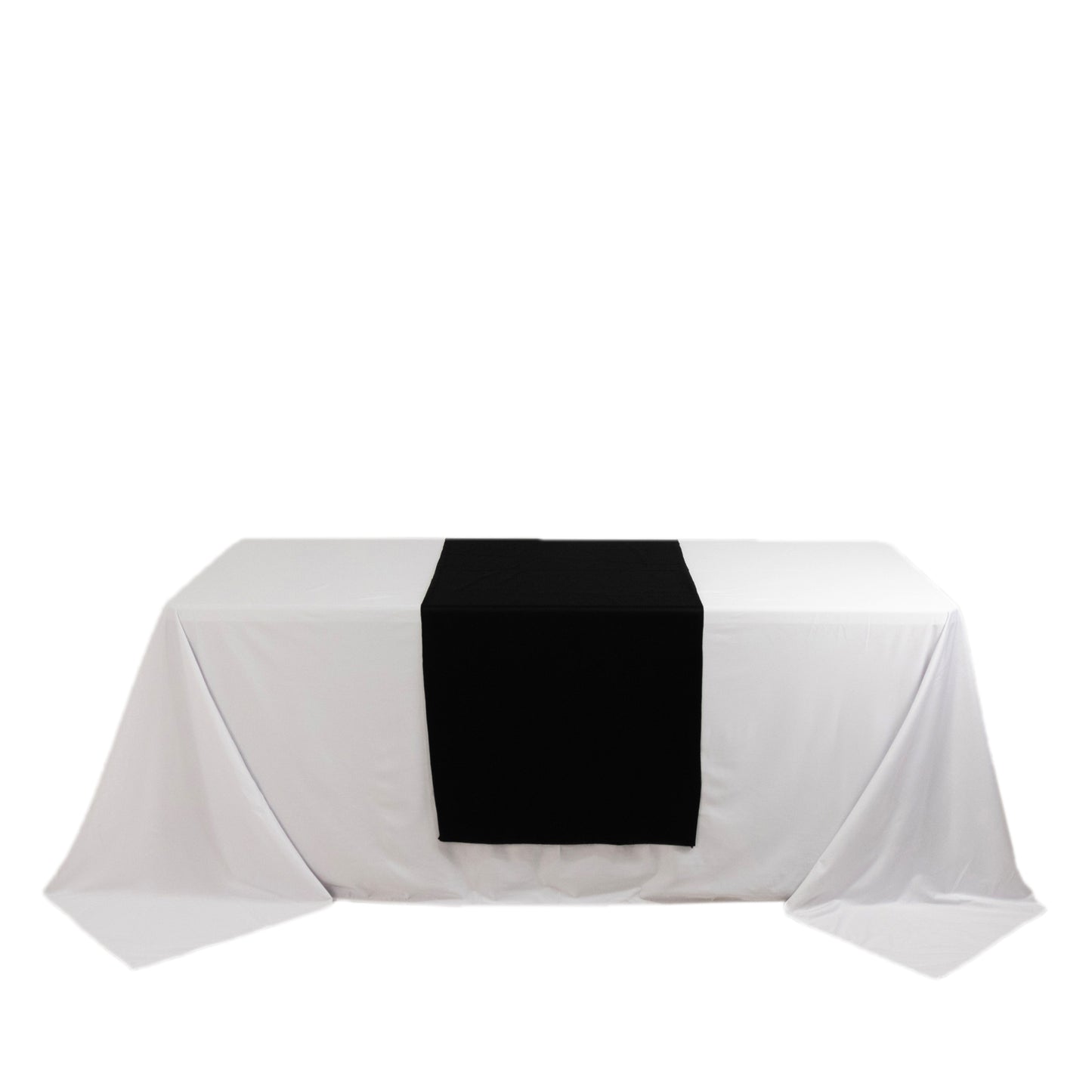 Black Wide Premium Polyester Table Runner, Printable Sublimation Blank Banner - 24"x72"