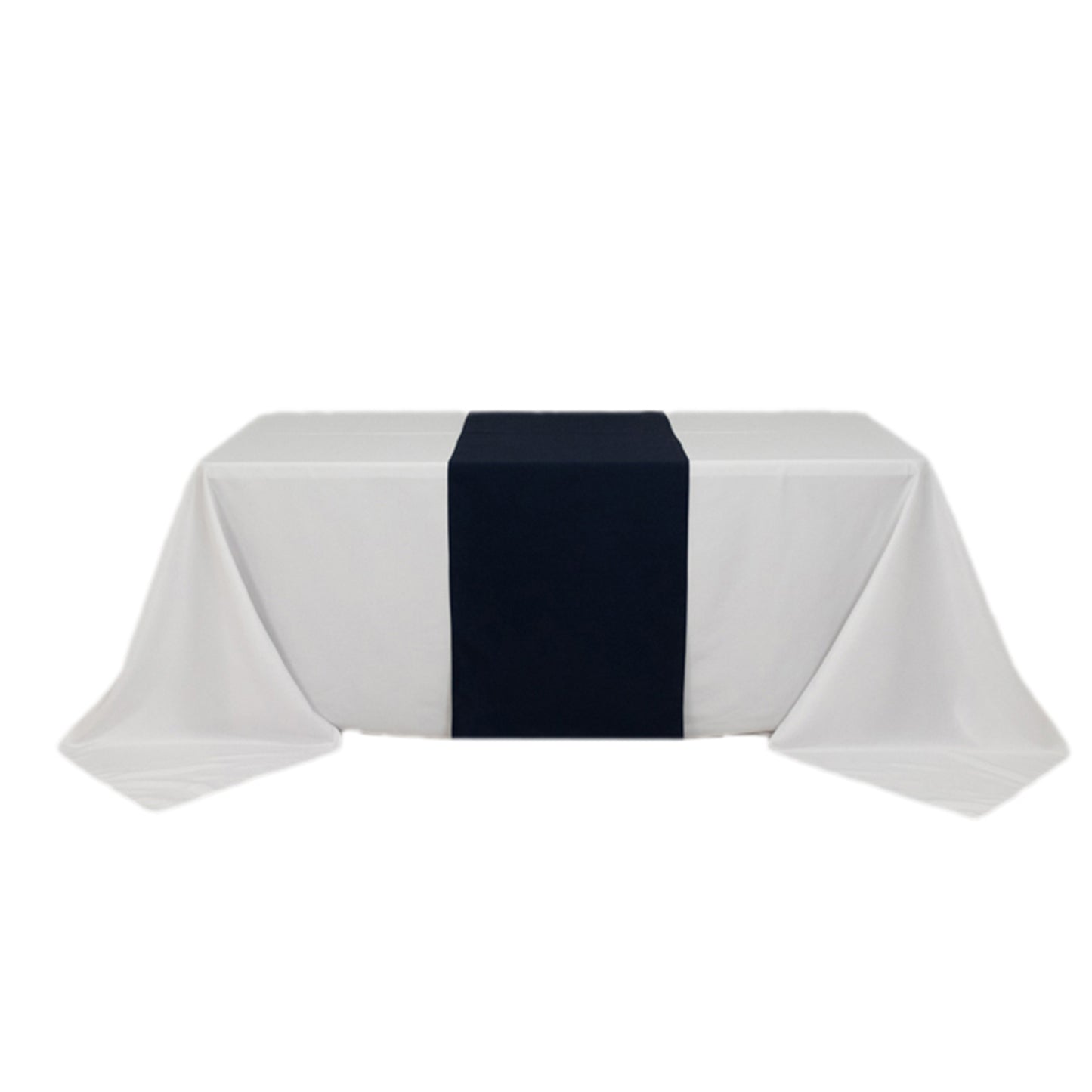 Navy Blue Wide Premium Polyester Table Runner, Printable Sublimation Blank Banner - 24"x72"