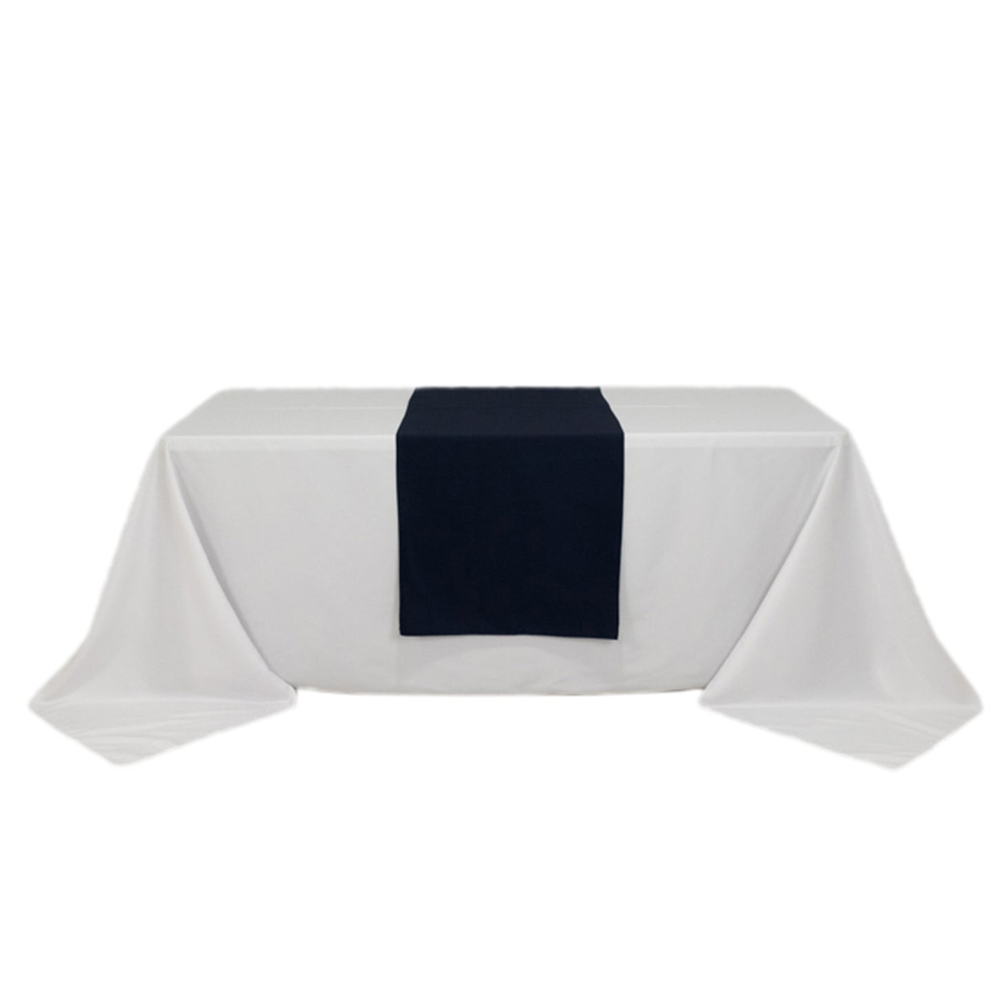 Navy Blue Wide Premium Polyester Table Runner, Printable Sublimation Blank Banner - 24"x72"