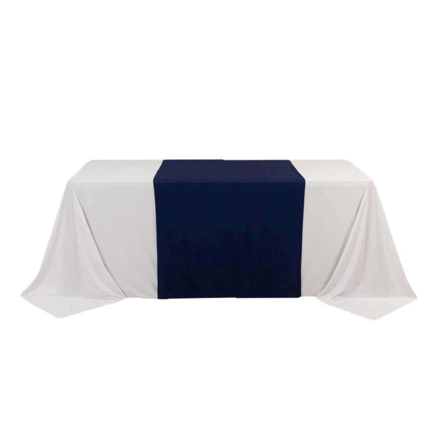Navy Blue Wide Premium Polyester Table Runner, Printable Sublimation Blank Banner - 36"x72"