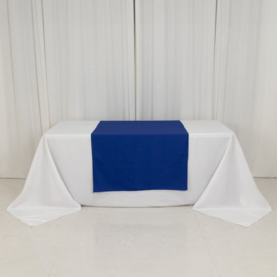 Premium Royal Blue Wide Polyester Table Runner