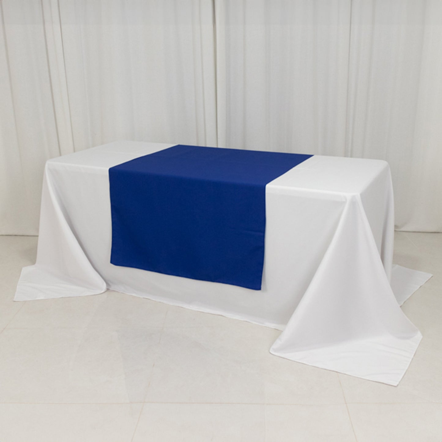 Royal Blue Wide Premium Polyester Table Runner, Printable Sublimation Blank Banner - 36"x72"