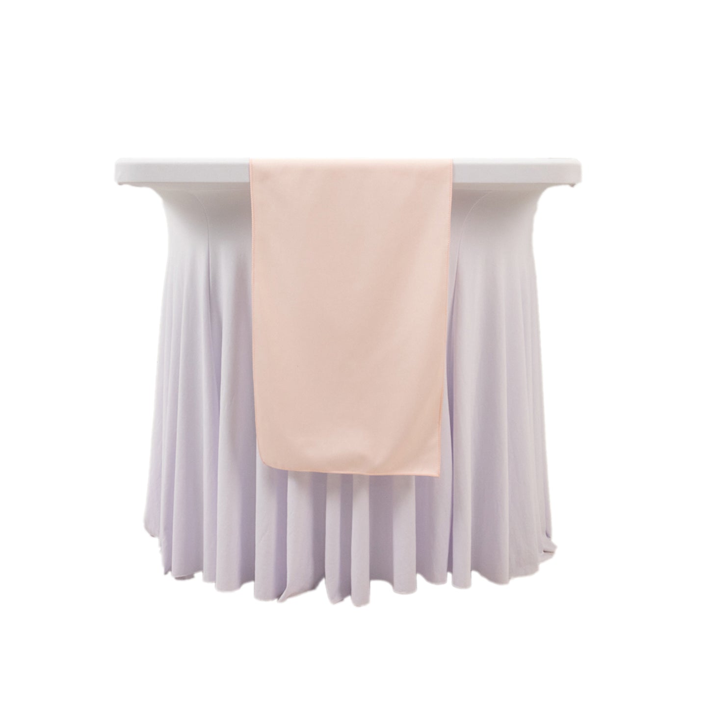 Blush Scuba Polyester Table Runner, Wrinkle Free Table Linen - 12"x108"