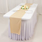 Beige Scuba Polyester Table Runner, Wrinkle Free Table Linen - 12"x108"