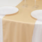 Beige Scuba Polyester Table Runner, Wrinkle Free Table Linen - 12"x108"