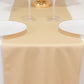 Beige Scuba Polyester Table Runner, Wrinkle Free Table Linen - 12"x108"