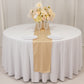 Beige Scuba Polyester Table Runner, Wrinkle Free Table Linen - 12"x108"