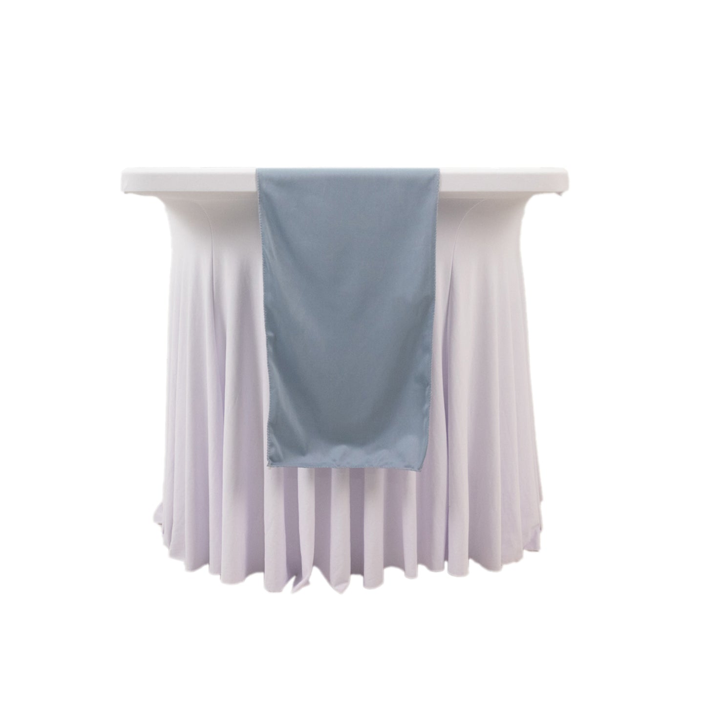 Dusty Blue Premium Scuba Polyester Table Runner, Wrinkle Free Table Linen - 12"x108"