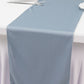 Dusty Blue Scuba Polyester Table Runner, Wrinkle Free Table Linen - 12"x108"