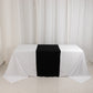 Black Scuba Polyester Wide Table Runner, Wrinkle Free Trade Show Table Runner - 24"x72"