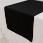 Black Scuba Polyester Wide Table Runner, Wrinkle Free Trade Show Table Runner - 24"x72"