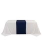 Navy Blue Scuba Polyester Wide Table Runner, Wrinkle Free Trade Show Table Runner - 24"x72"