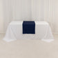 Navy Blue Scuba Polyester Wide Table Runner, Wrinkle Free Trade Show Table Runner - 24"x72"