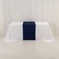 Navy Blue Scuba Polyester Wide Table Runner, Wrinkle Free Trade Show Table Runner - 24"x72"